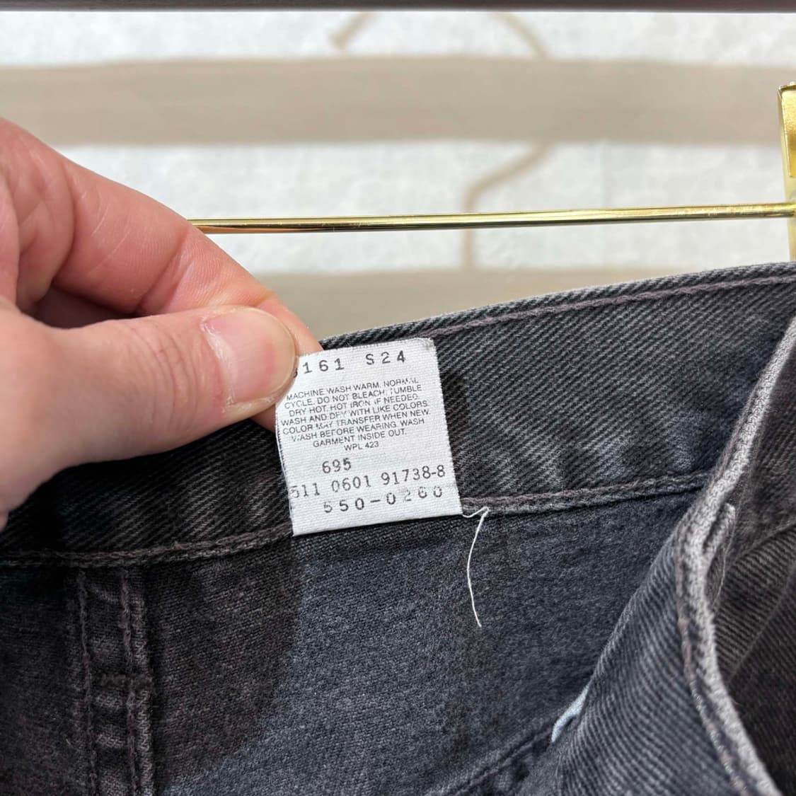 리바이스 made in usa 550 블랙진 상품이미지5