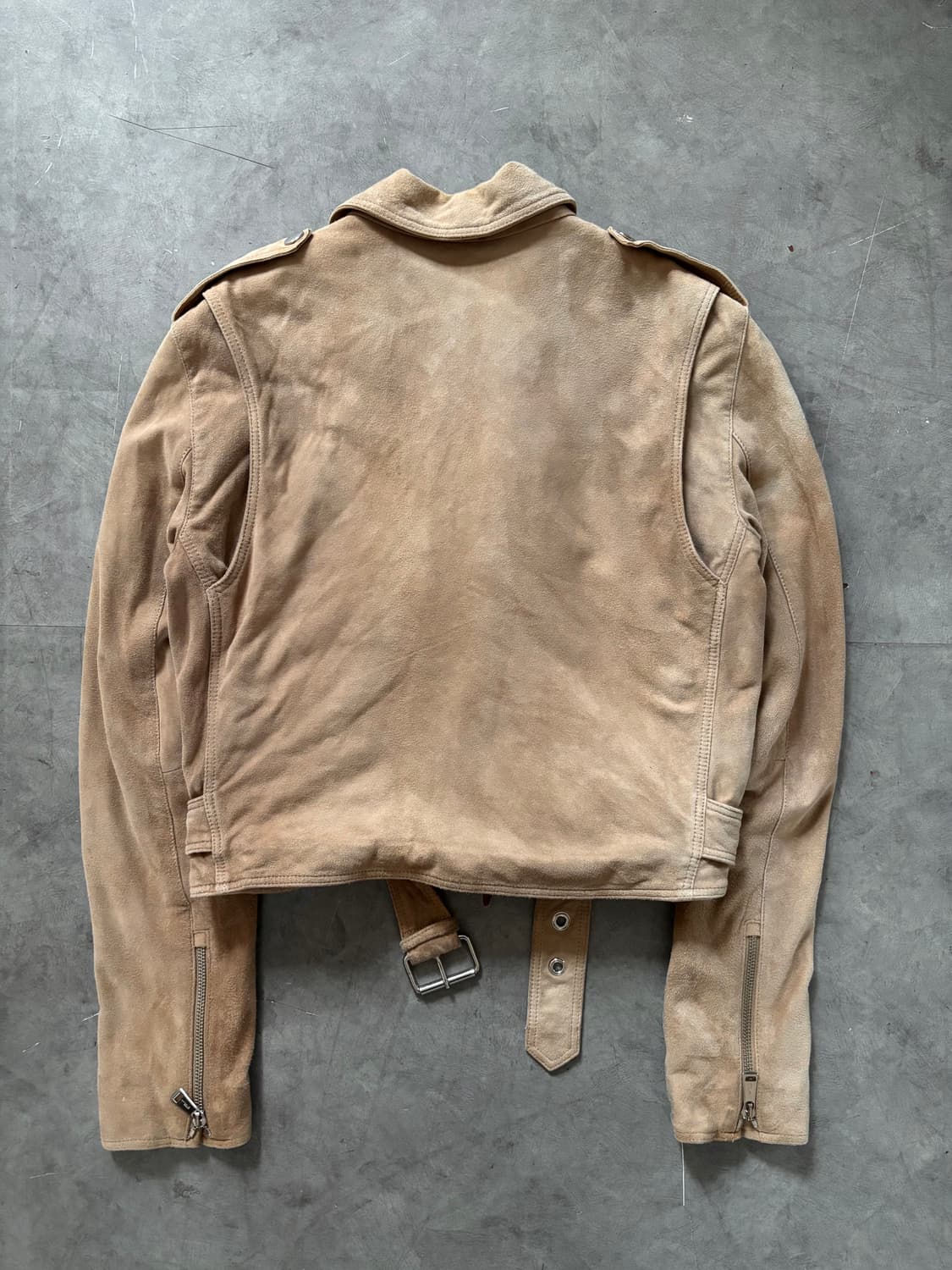 Polo 폴로 랄프로렌 신형라벨 우먼 베이지컬러 벨티드 스웨이드 바이커  상품이미지6