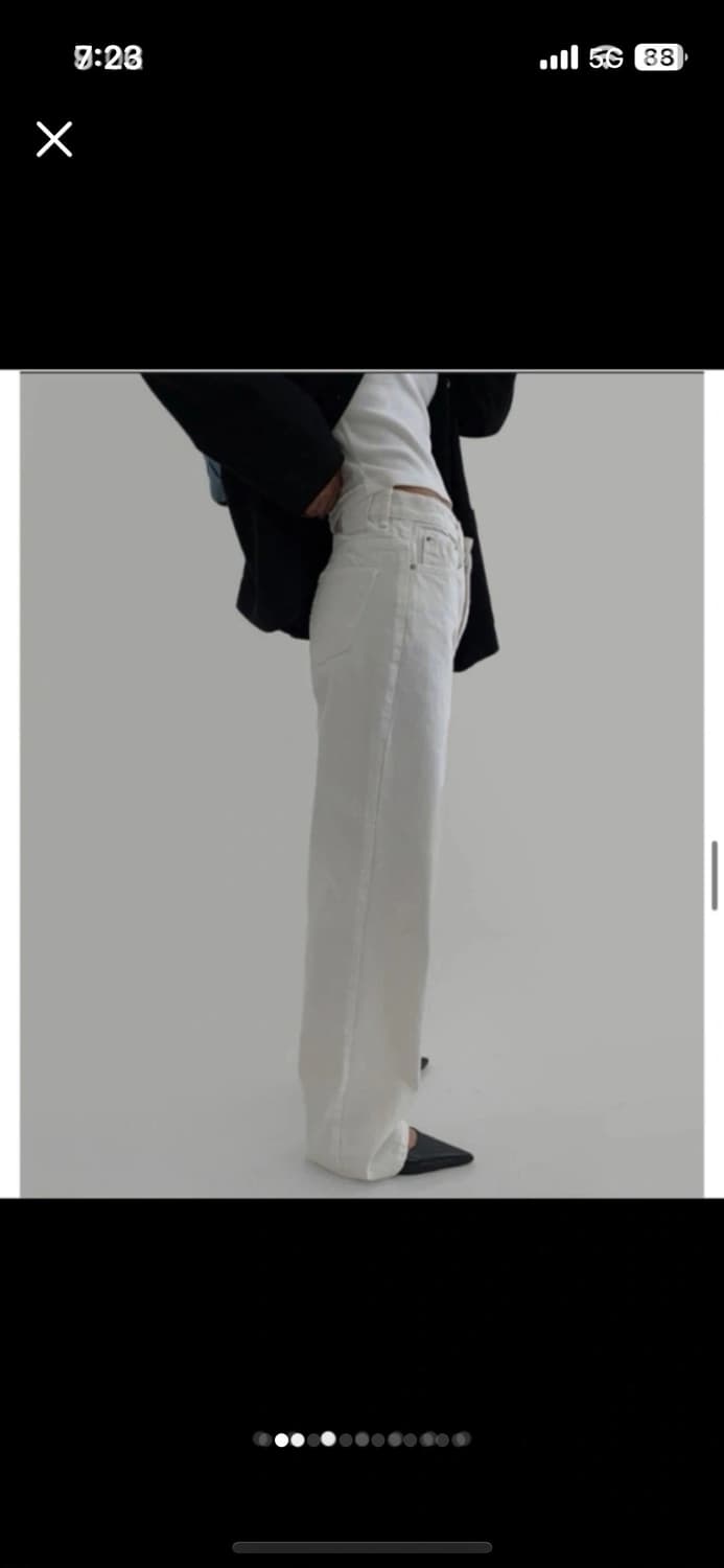 laroom 라룸 화이트 데님 팬츠 S 상품이미지1