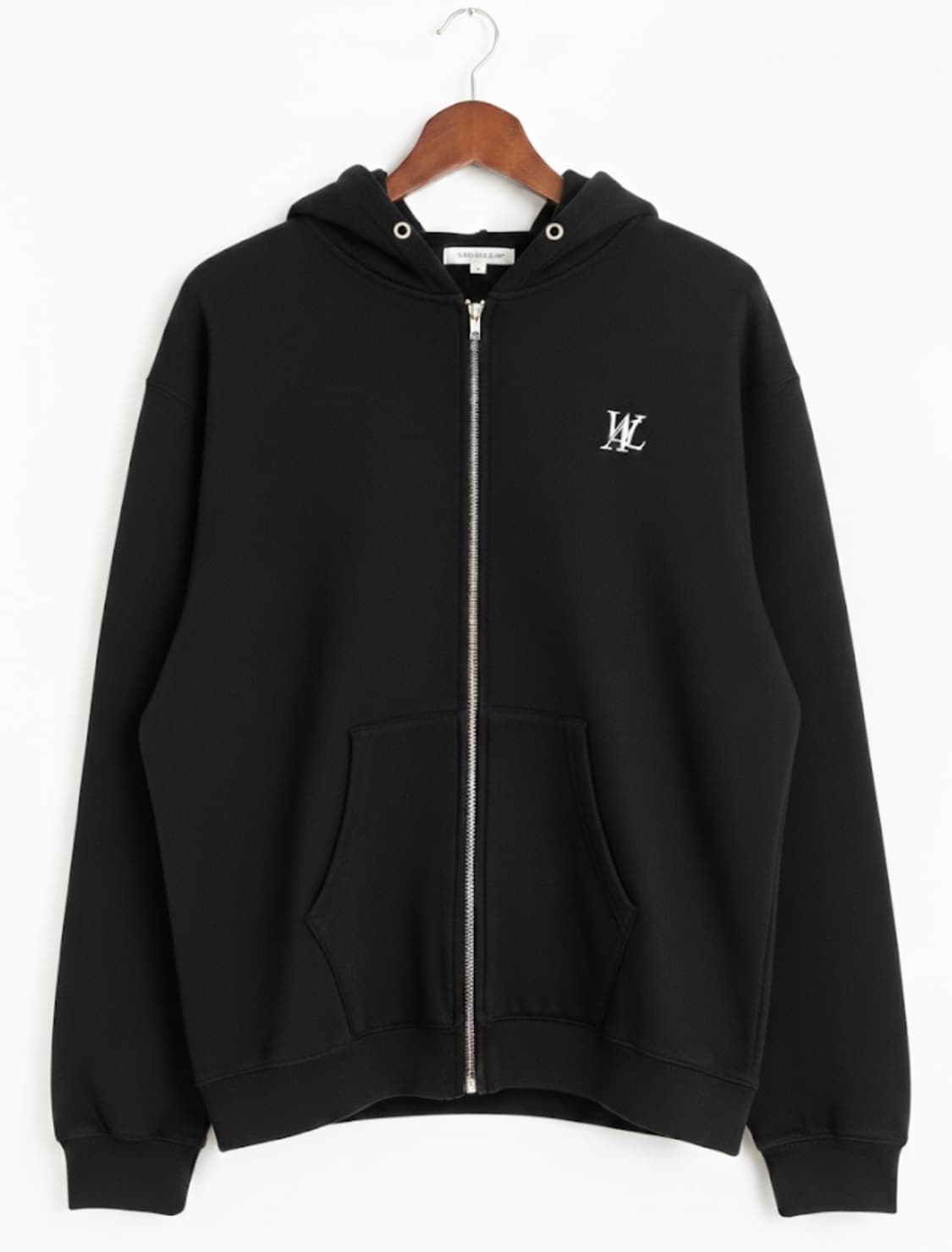 우알롱 시그니처 후드집업 블랙 상품이미지2