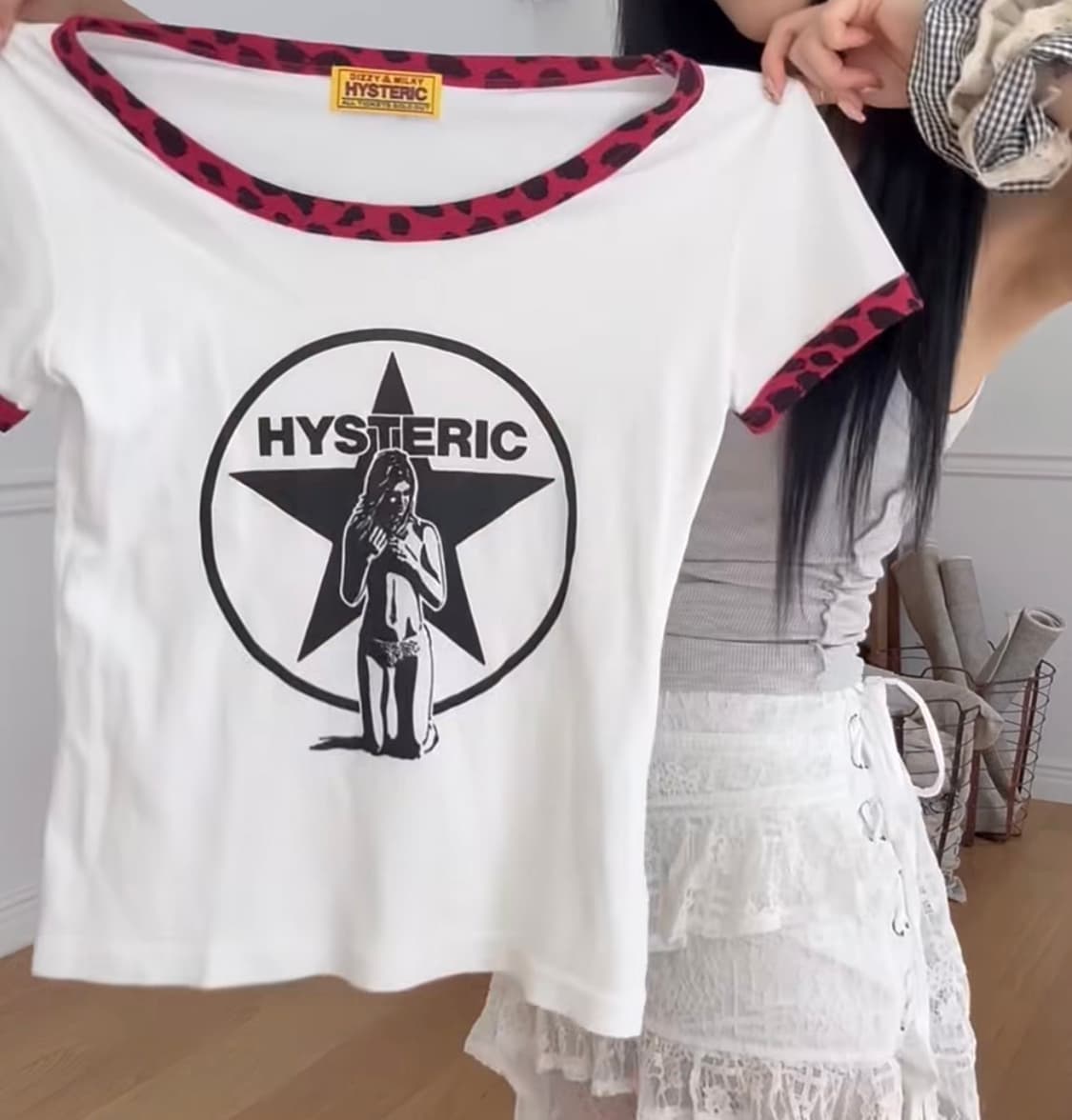 히스테릭 글래머 스타 호피 레오파드 나그랑 반팔 상품이미지1