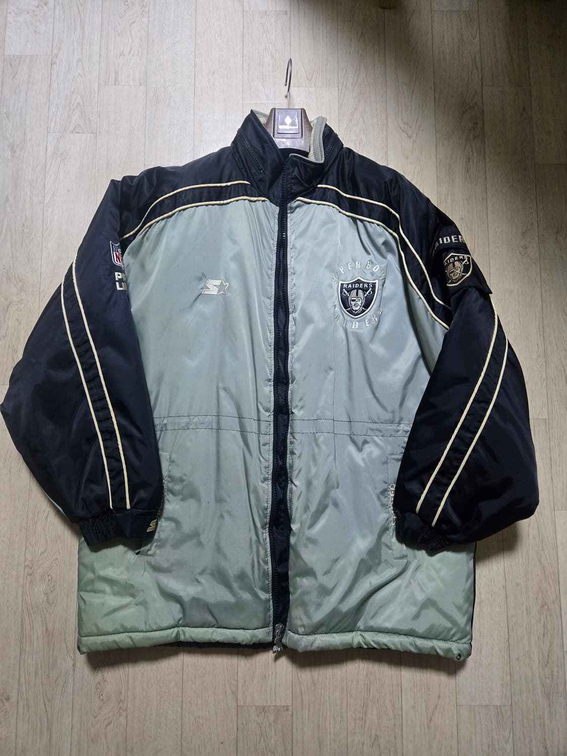 90s Starter 스타터 NFL 레이더스 패딩 점퍼 상품이미지1