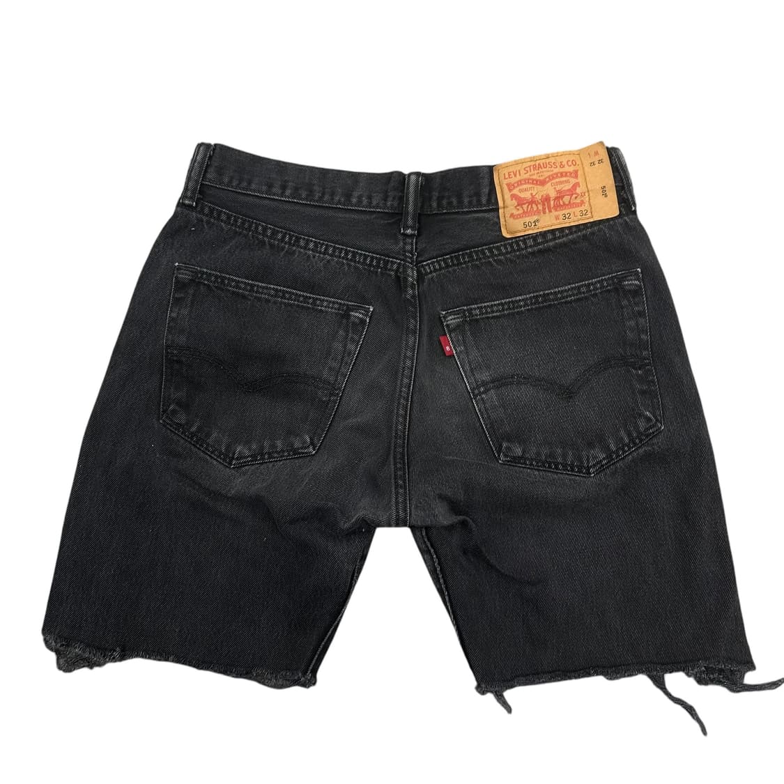 리바이스 501 흑청 데님 반바지 상품이미지3