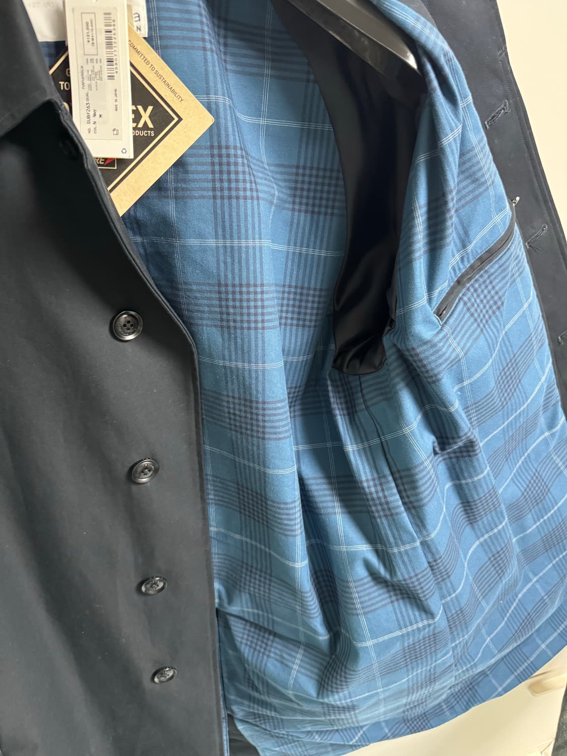 나나미카 고어텍스 발마칸코트 네이비 M 상품이미지5