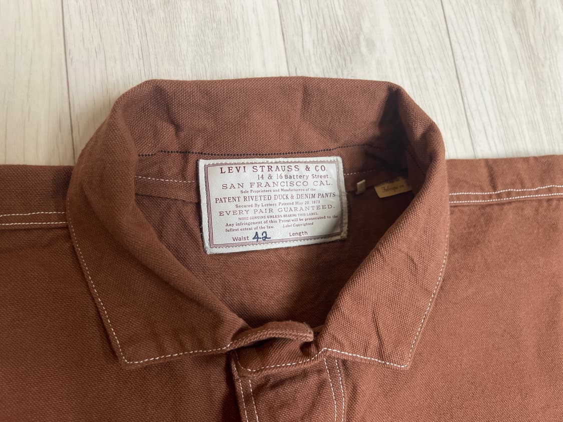 리바이스빈티지클로딩 LVC1870s 덕 클로즈드 프론트 점퍼 L 42 상품이미지3