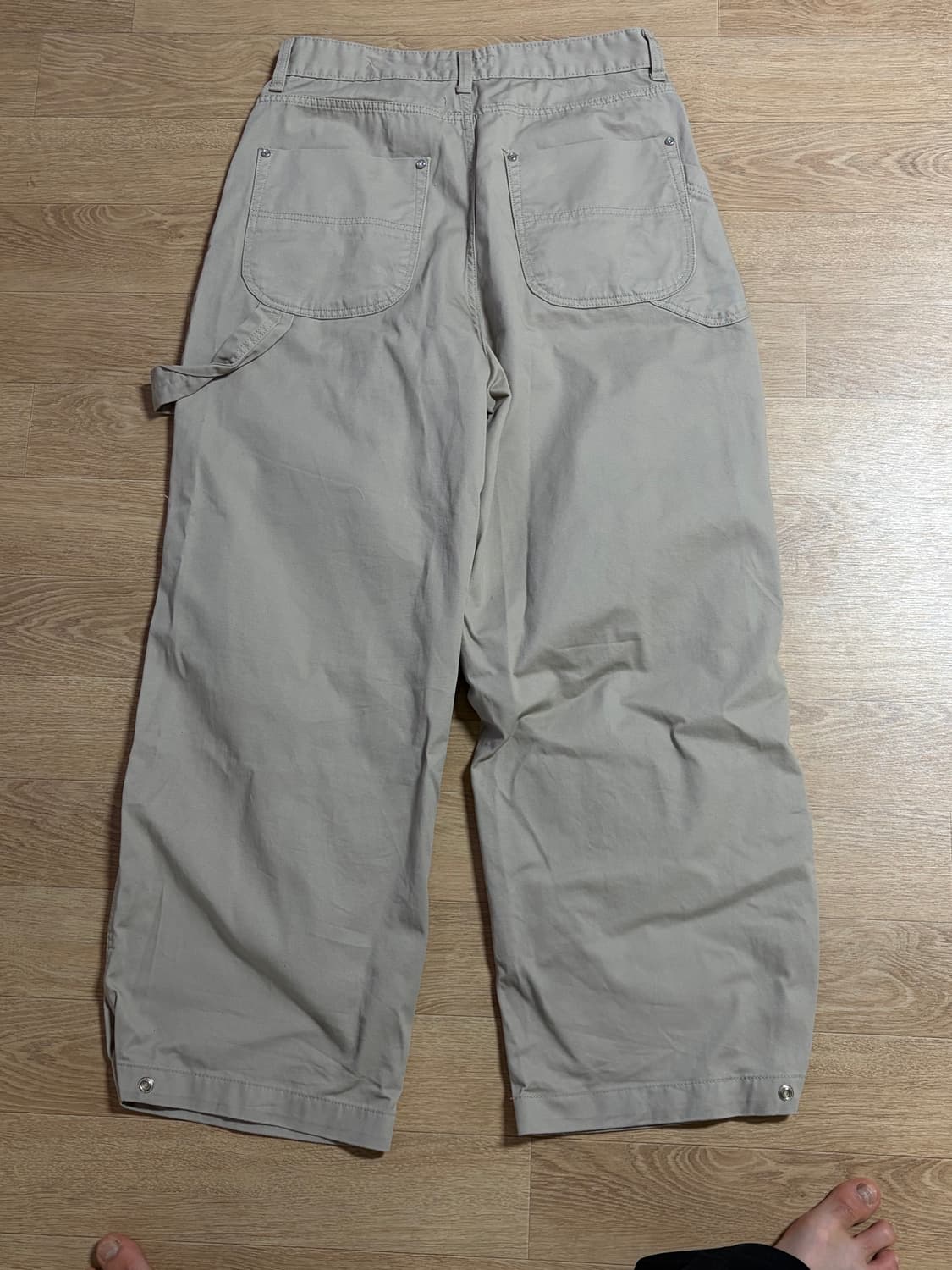 9999아카이브 더블니팬츠 베이지 2사이즈 상품이미지4