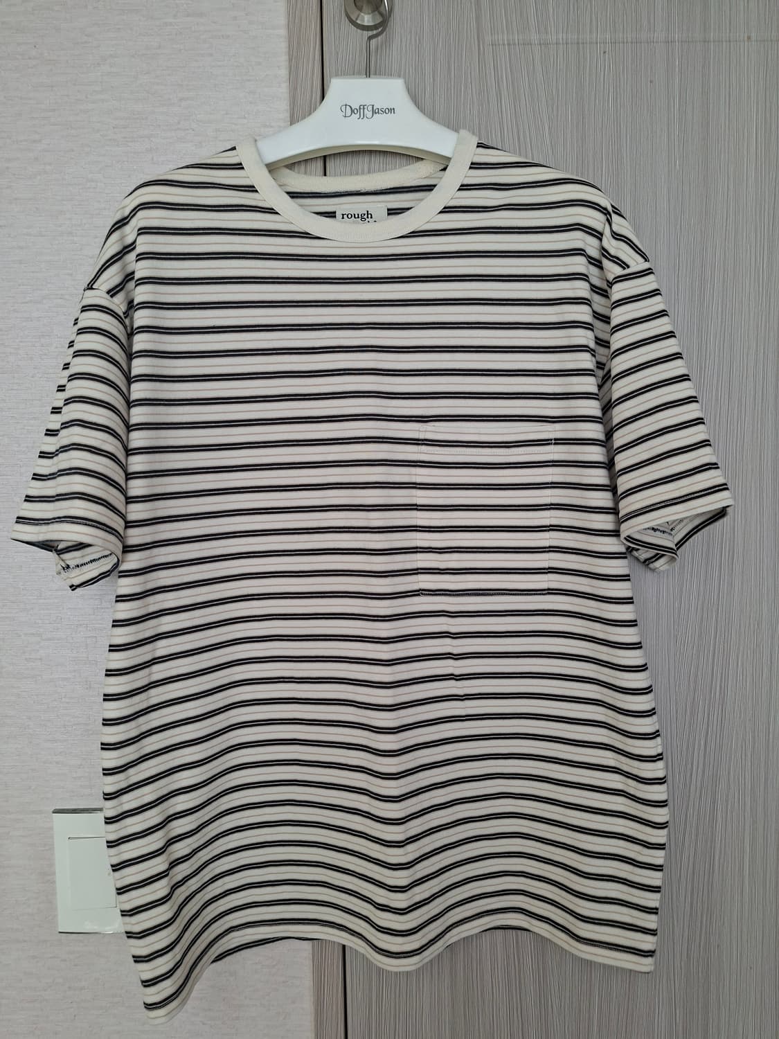 러프사이드 멀티 스트라이프 반팔 네이비 1사이즈  상품이미지1