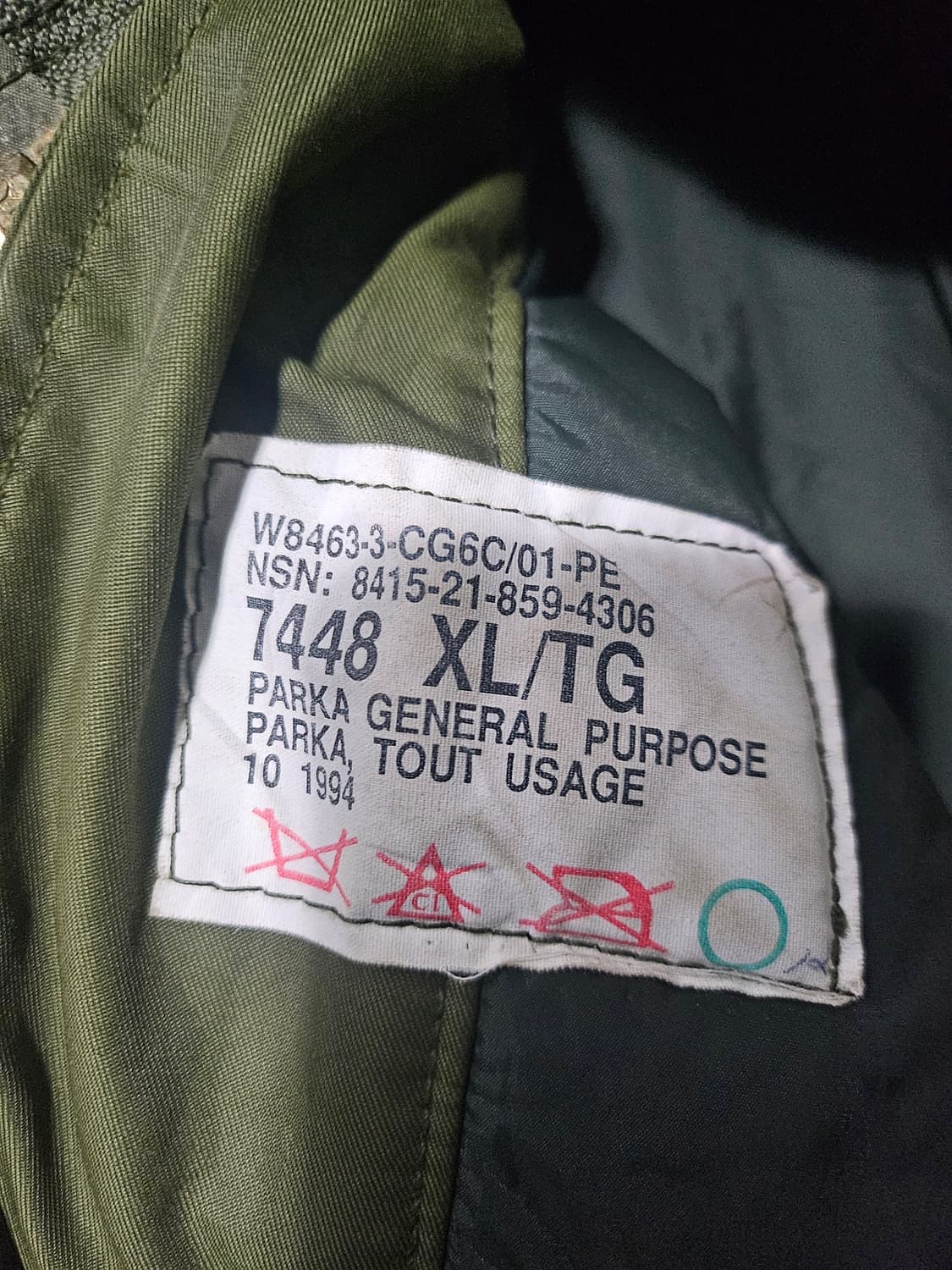 캐나다군 제너럴 파카 XL 상품이미지3
