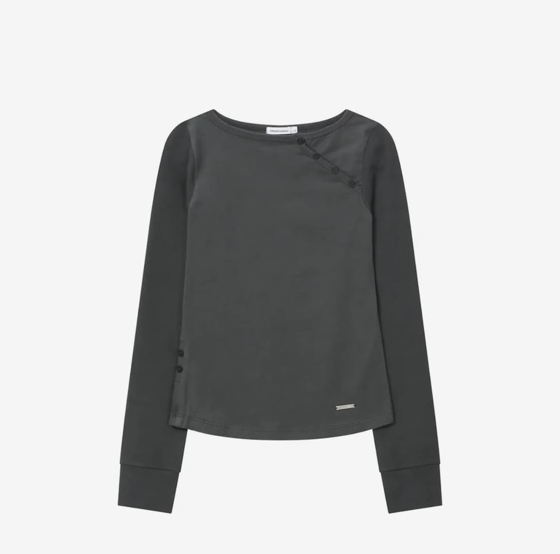 미세키서울  slash button long sleeves 챠콜 상품이미지2