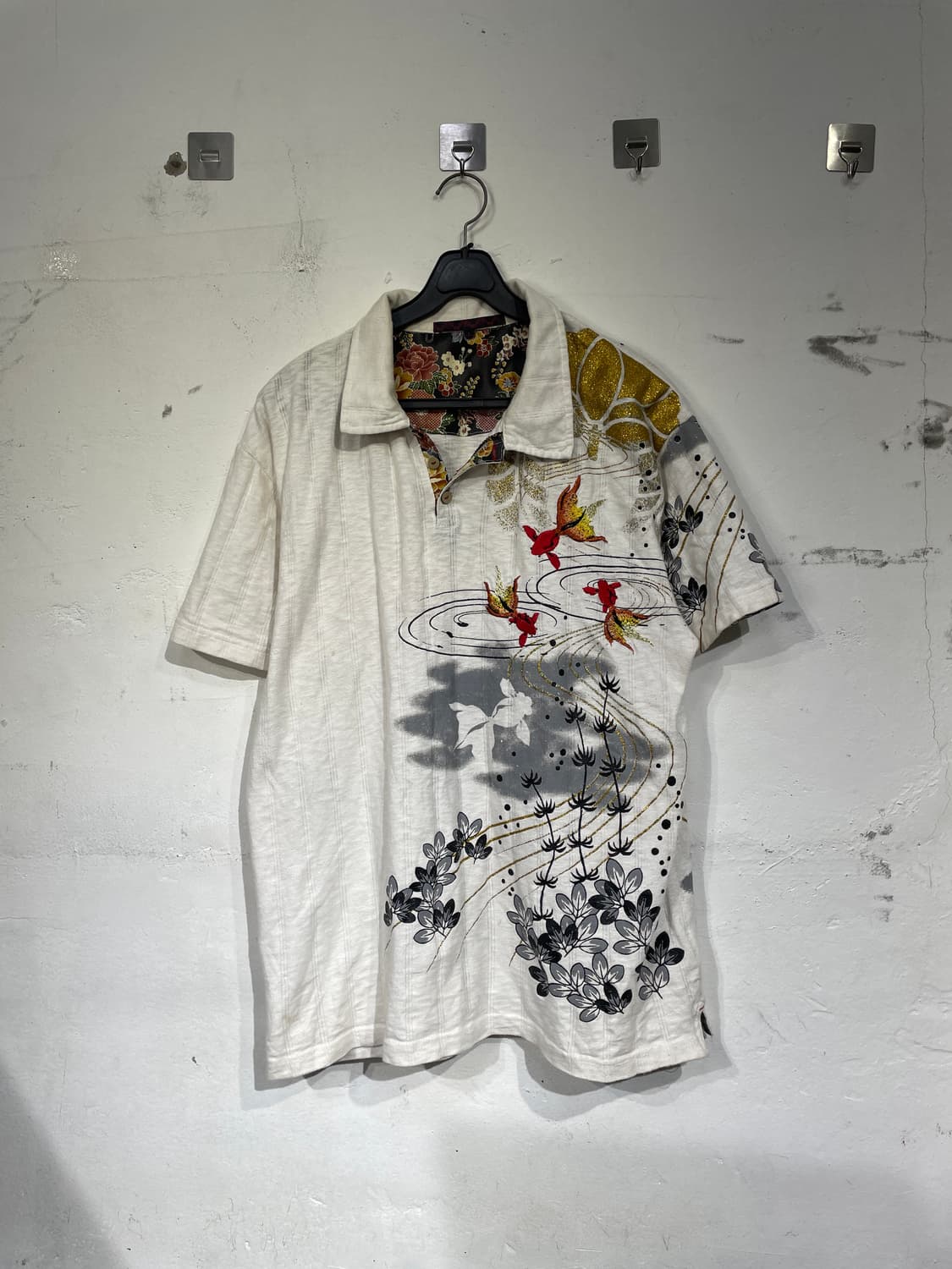 일본빈티지 오리엔탈 자수 반팔 티셔츠 L 상품이미지7