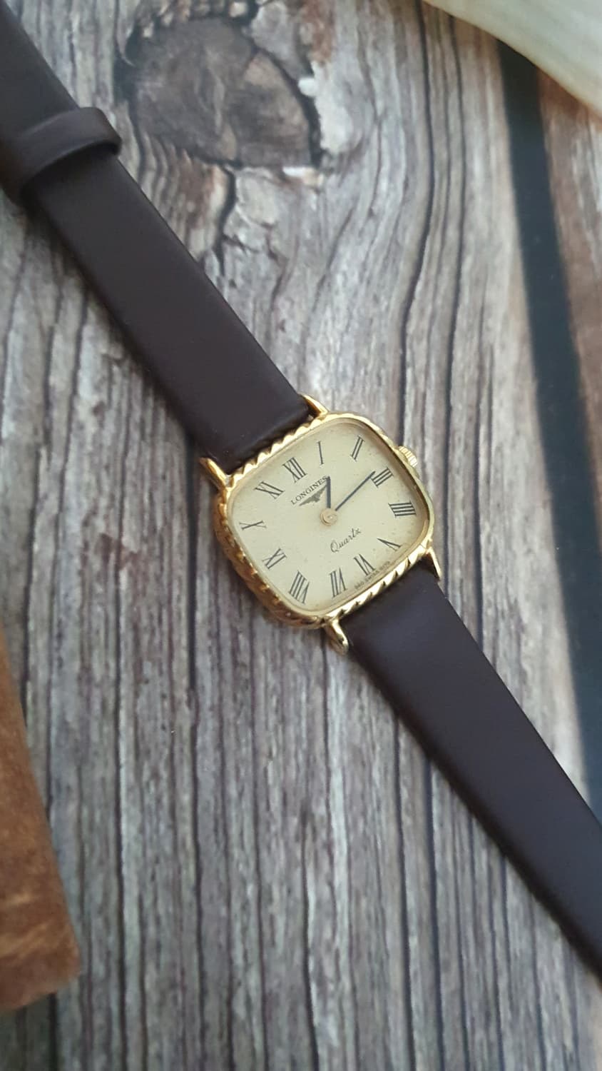 정품 론진 스퀘어 쿠션 케이스 드레스워치 상품이미지4