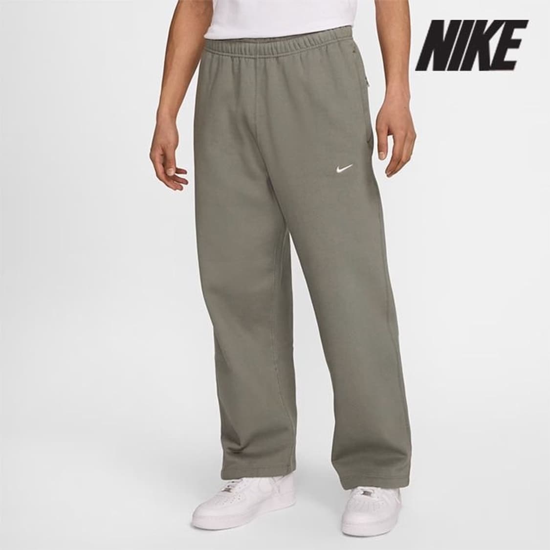 (M) 나이키 스포츠웨어 스우시 오픈 헴 플리스 팬츠 상품이미지1