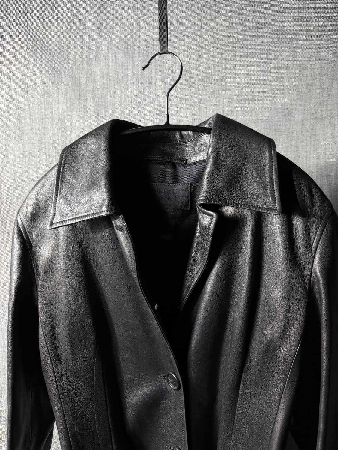 프라다 싱글 레더 코트 상품이미지5