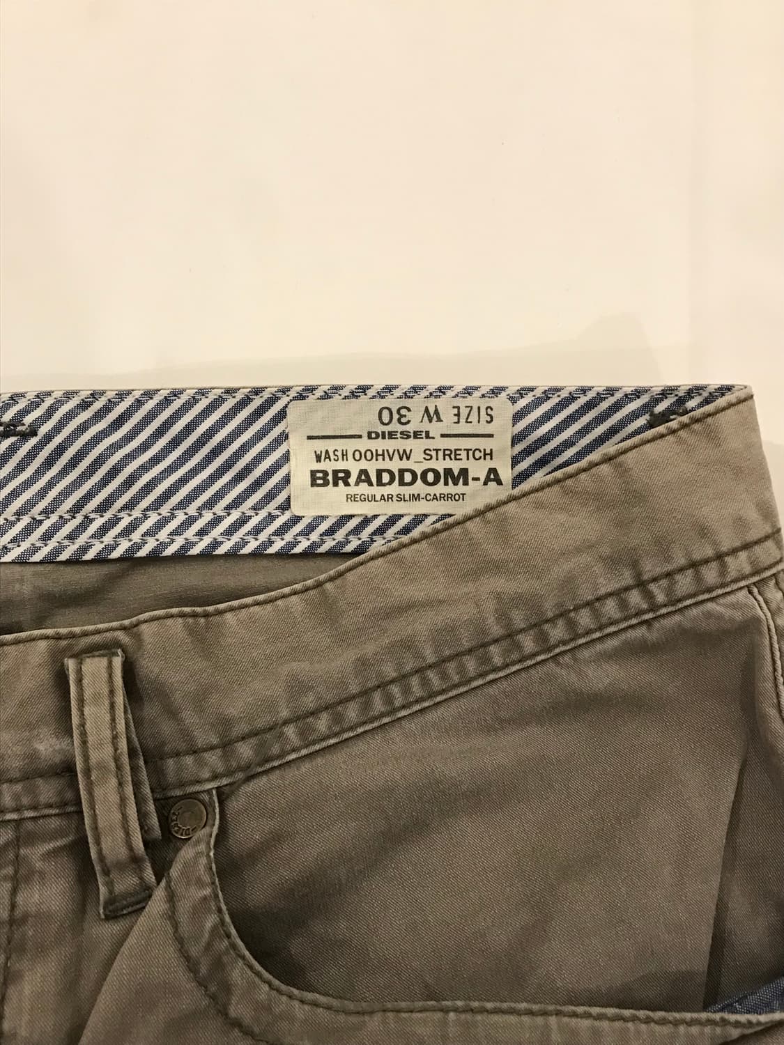 디젤 빈티지 코튼 팬츠 베이지 30(실측32-33) 상품이미지9