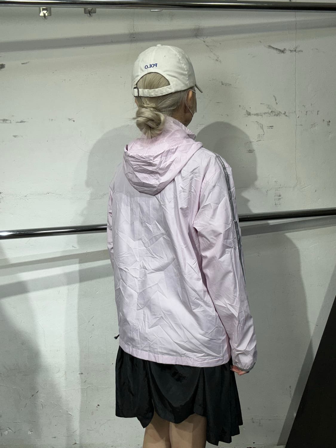 엘레쎄 딸기우유 핑크 바람막이 후드 트랙 자켓 L 상품이미지3