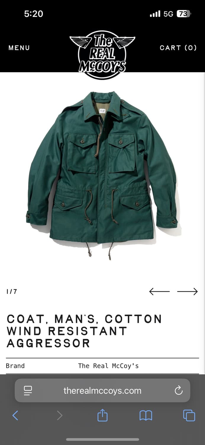 [M]리얼맥코이 m-51 field jacket green 상품이미지2