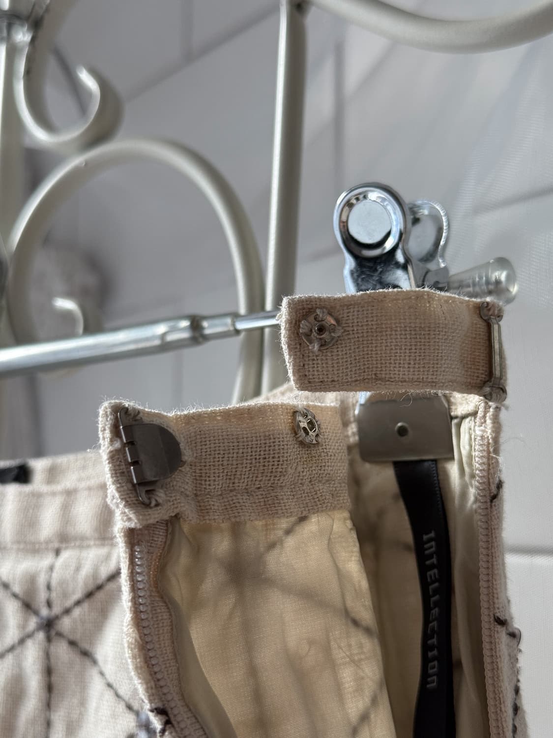 Beaded Stitch Linen Skirt 0365 상품이미지5