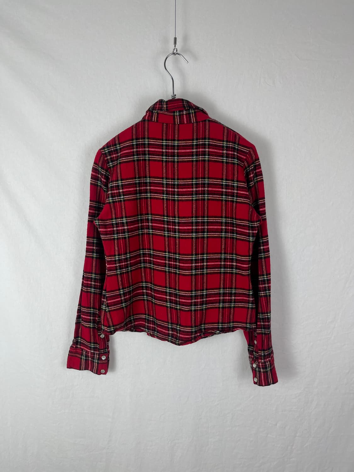 Vintage 체크 패턴 셔링 셔츠  상품이미지5