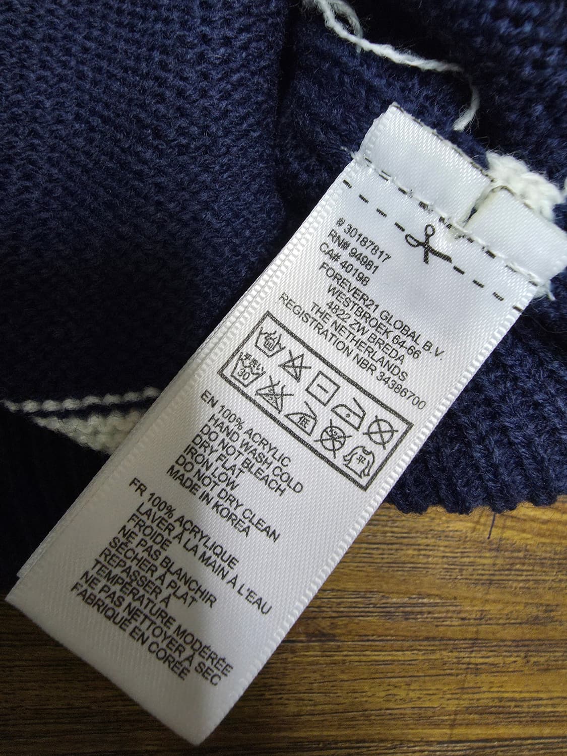 포에버21 스트라이프 가디건 미사용품 상품이미지3