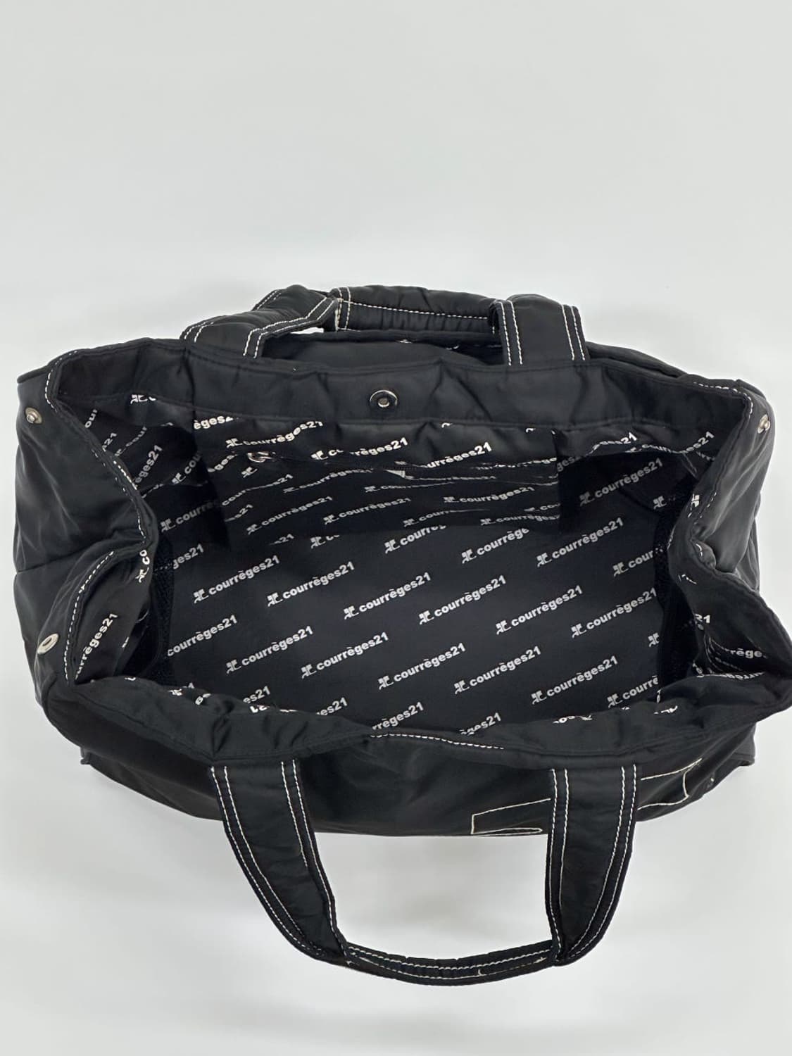courreges / 꾸레쥬 스티치 빅 로고 숄더백 상품이미지7