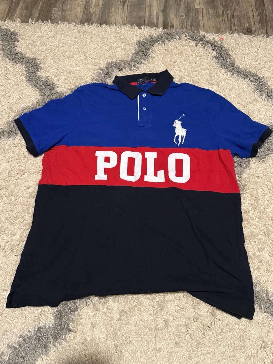 폴로 랄프로렌 빅포니 컬러블록 카라티 상품이미지1