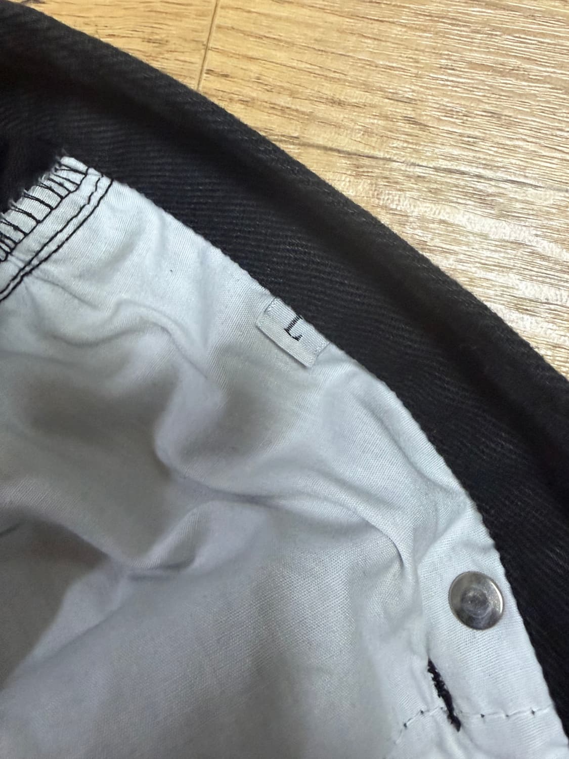 떠그 클럽 TC 레더 워싱 데님 팬츠 블랙 화이트-24FW 2사이즈 L 상품이미지4