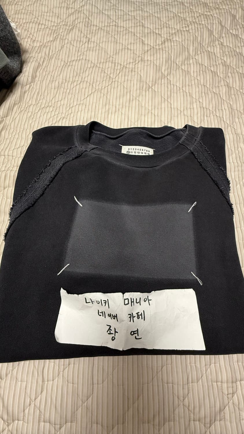 [48] 마르지엘라 스티치 맨투맨 블랙 상품이미지2