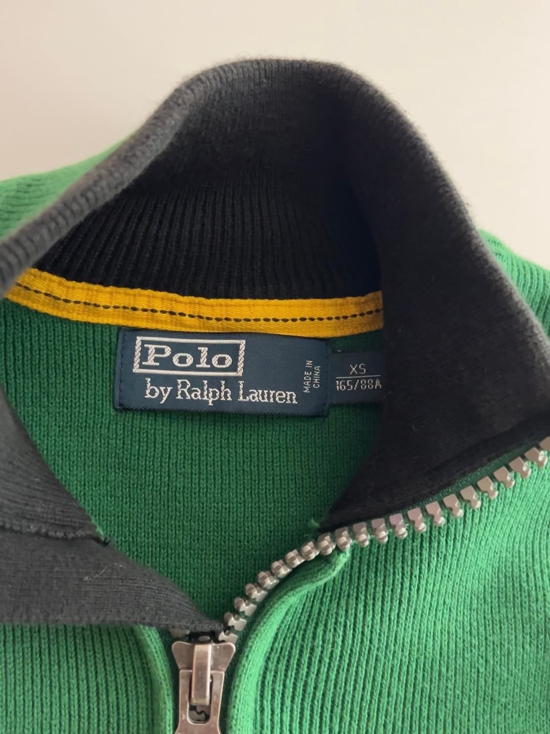 폴로 랄프로렌 그린 투웨이 니트 집업 XS 상품이미지3