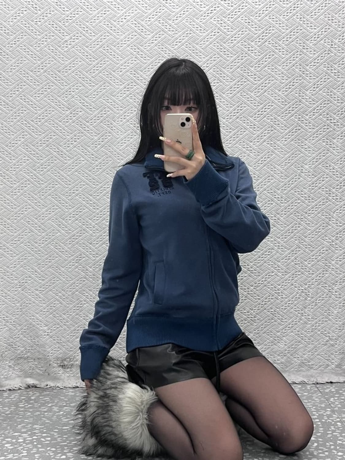 아베크롬비 올드스쿨 빈티지 데미지 집업 자켓 M C09740 상품이미지1