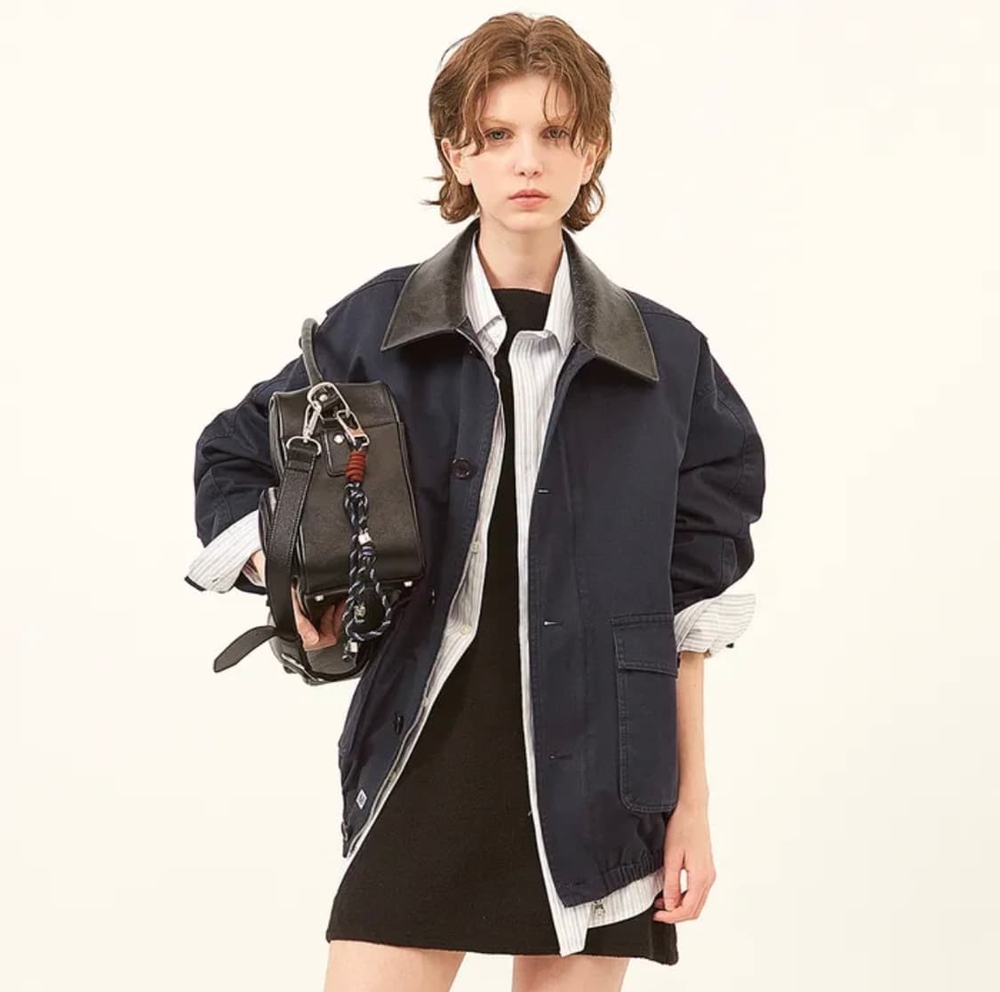 leather collar jacket 상품이미지1