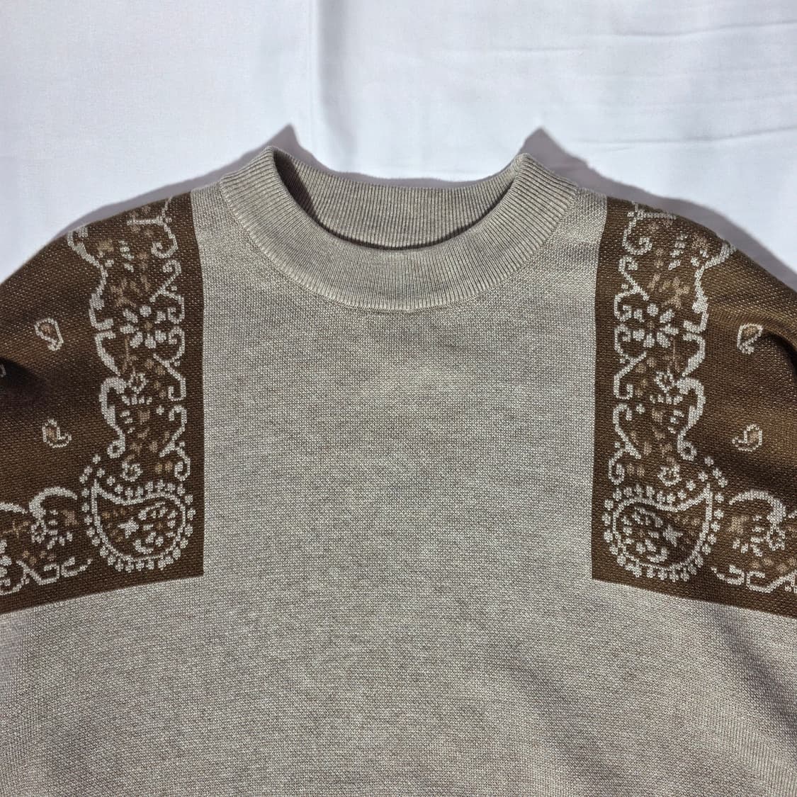 캐피탈 12G 울 반다나 니트 브라운 상품이미지3