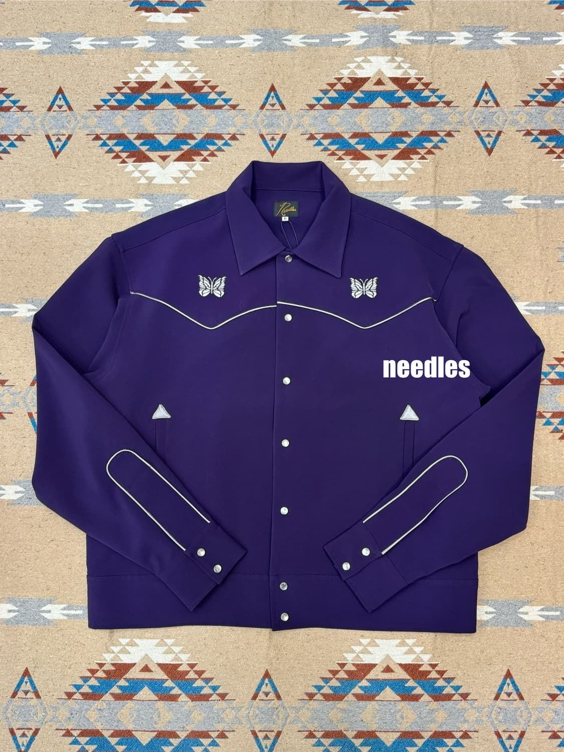 [L] 니들스 파이핑 카우보이 웨스턴 자켓 퍼플 상품이미지1