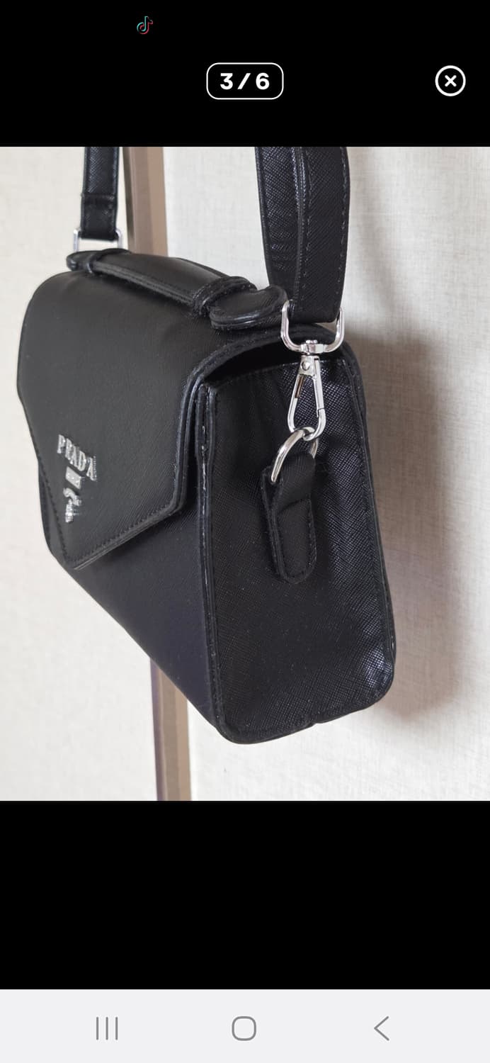 프라다 사피아노 가죽 블랙 크로스백 상품이미지3