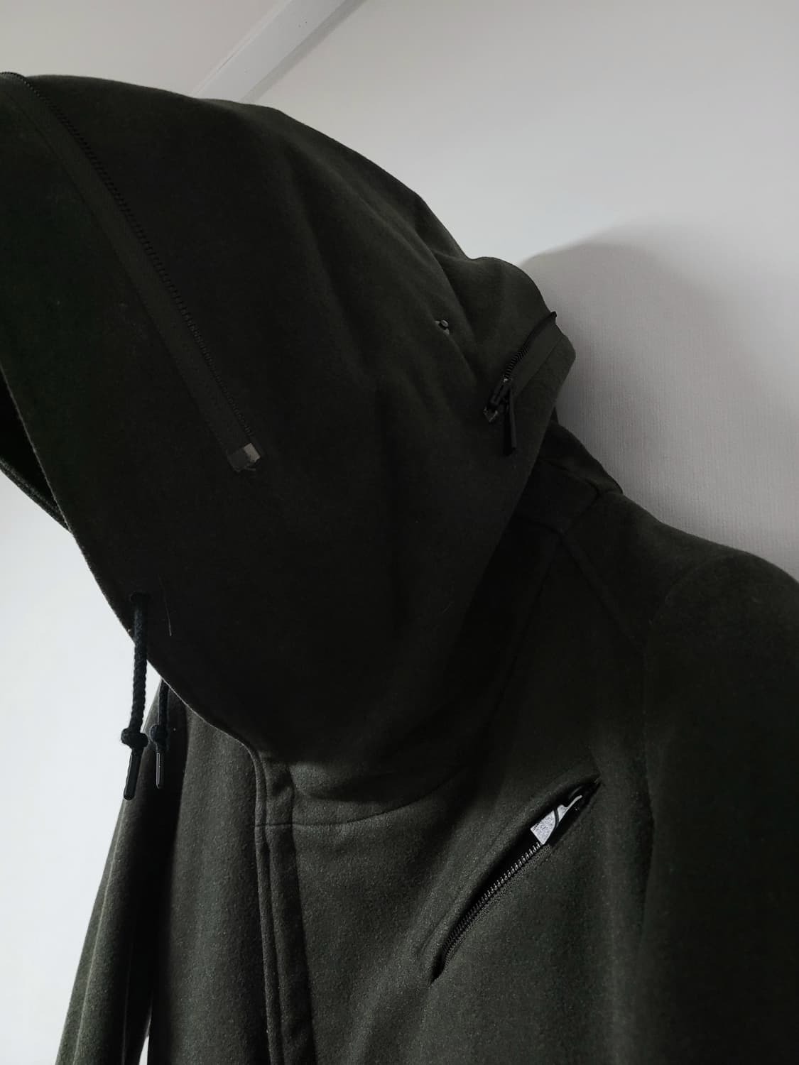 Katharin hamnett 하이넥 비대칭 코트 상품이미지2