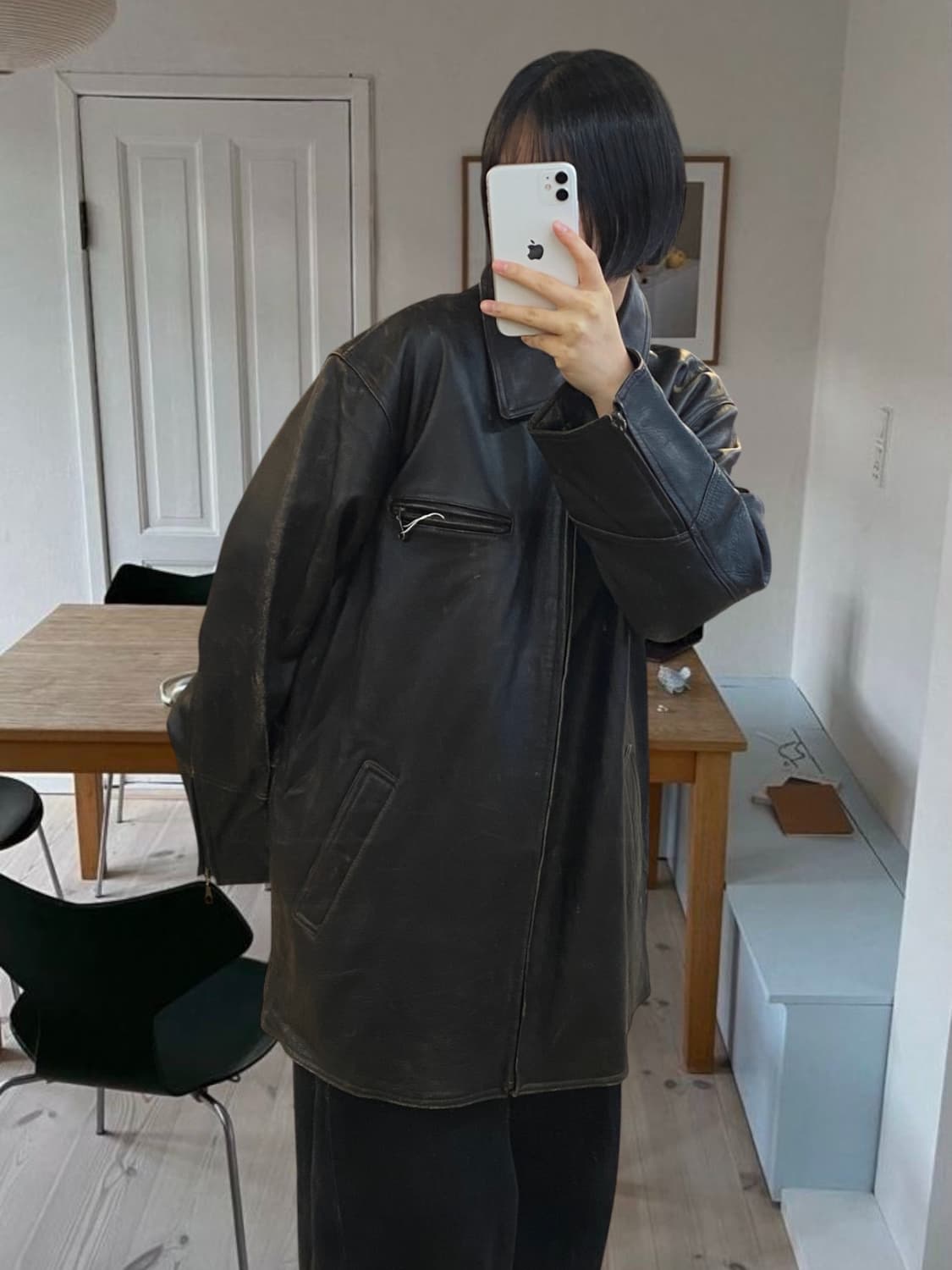 빈티지 레더 자켓 (Man XL) AA1038 상품이미지2