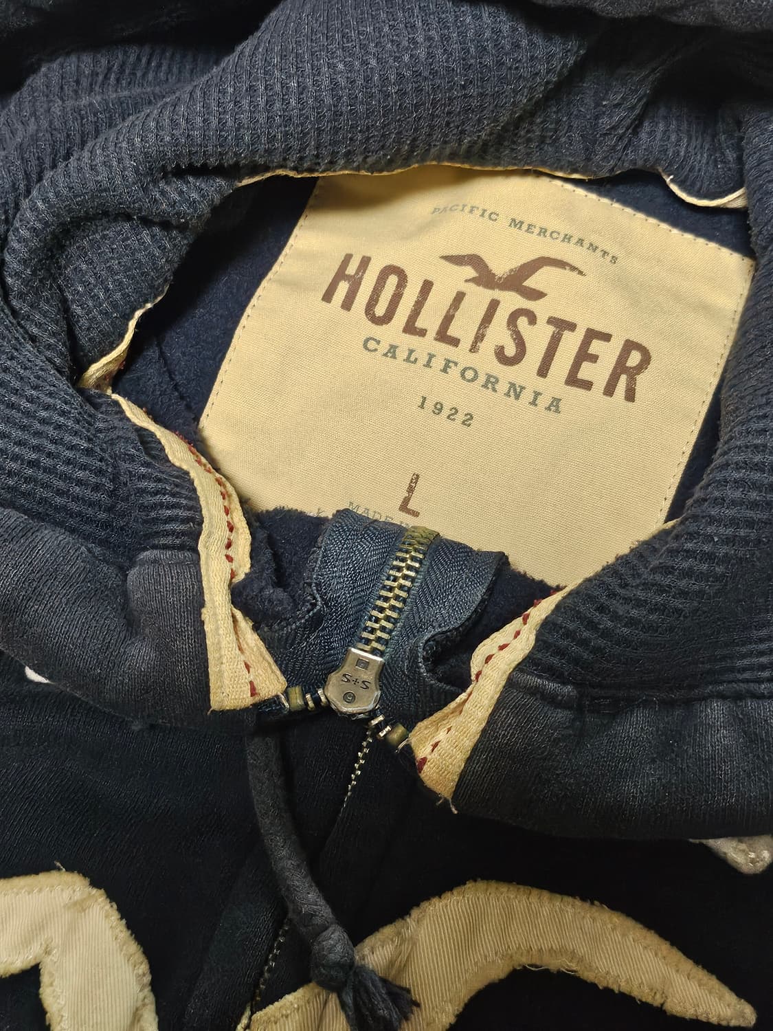 홀리스터 대장급 y2k 핀터깔 아치로고 후드집업 L 상품이미지6