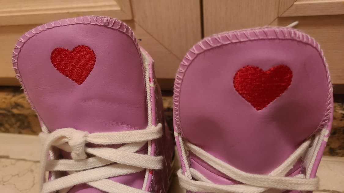 컨버스 척 하이 퍼플 하트 운동화 240 상품이미지3