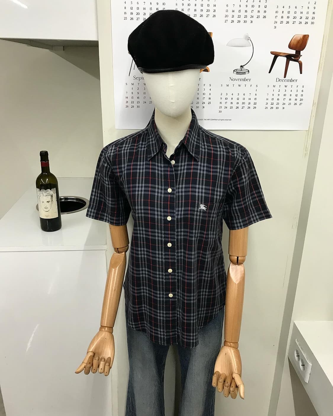 버버리 로고 체크 반팔 셔츠 상품이미지5