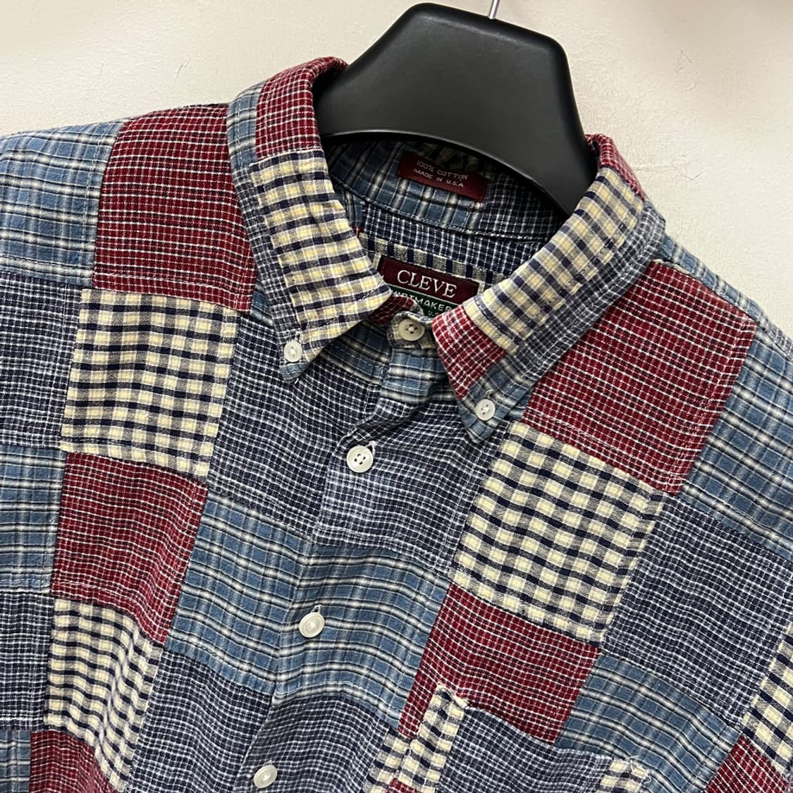 Made in USA 패치워크 빈티지 셔츠 남방 L 상품이미지3