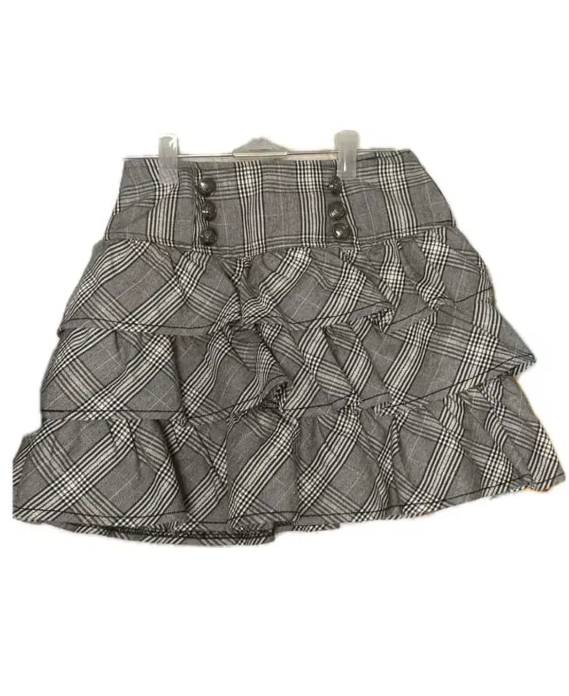 빈티지 튜튜 체크 캉캉스커트 핀터깔 캐캐체 갸루 상품이미지1