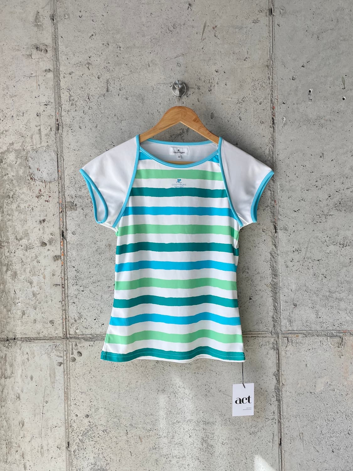 Courreges 꾸레쥬 블루 로고 탑 상품이미지1