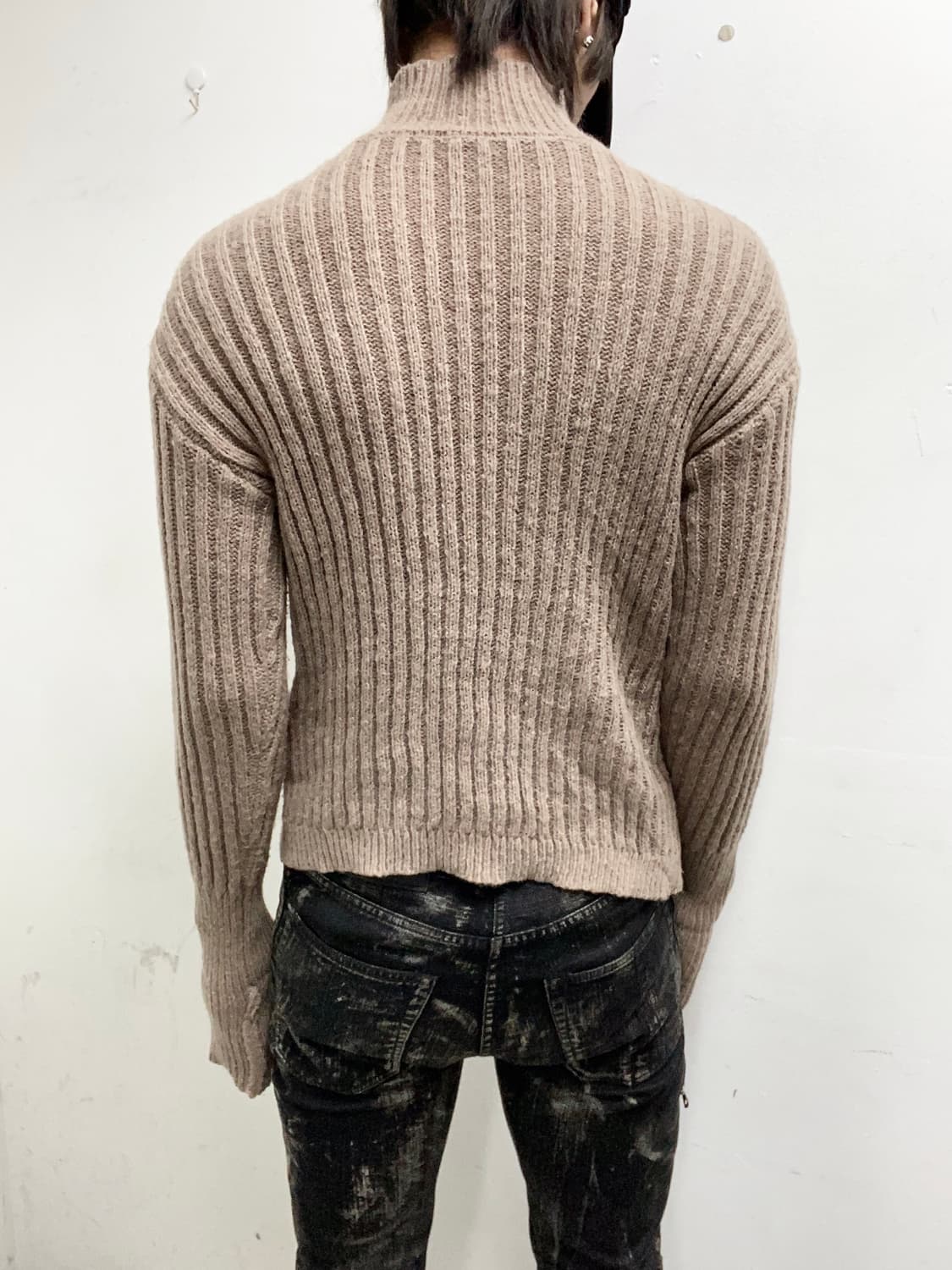 diagonal Button Detail Knit Sleeve 상품이미지5