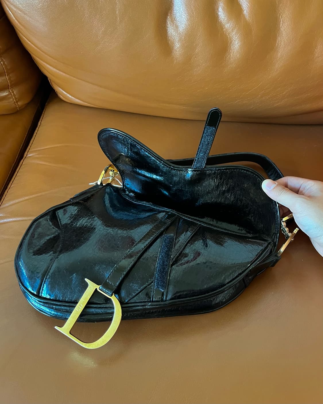 1990s DIOR Embossed Stingray Saddle Bag 상품이미지7