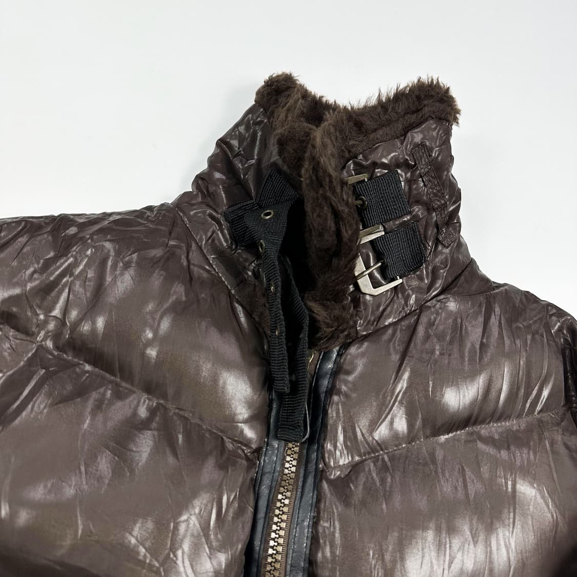 VTG 빈티지 재팬 브라운 무스탕 패딩 점퍼 (L) 상품이미지3