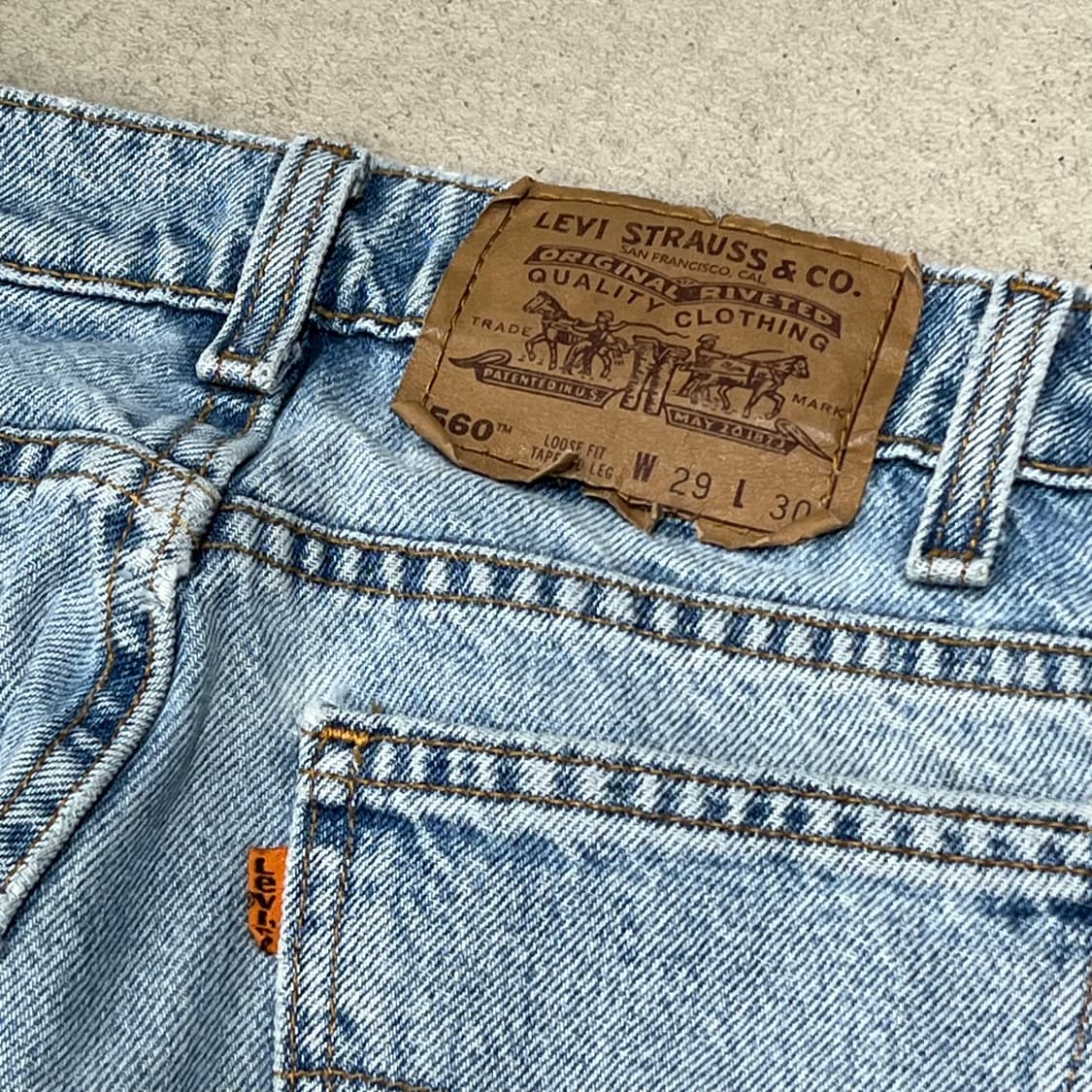 usa리바이스 560 오렌지탭 데님팬츠 s10148 상품이미지6