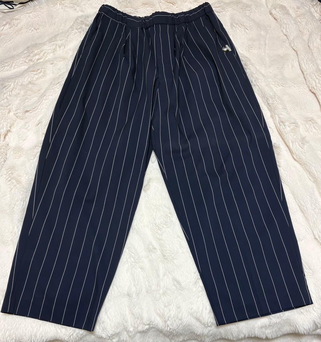 Gu 미하라 야스히로 스트라이프 와이드 팬츠 / L 상품이미지1