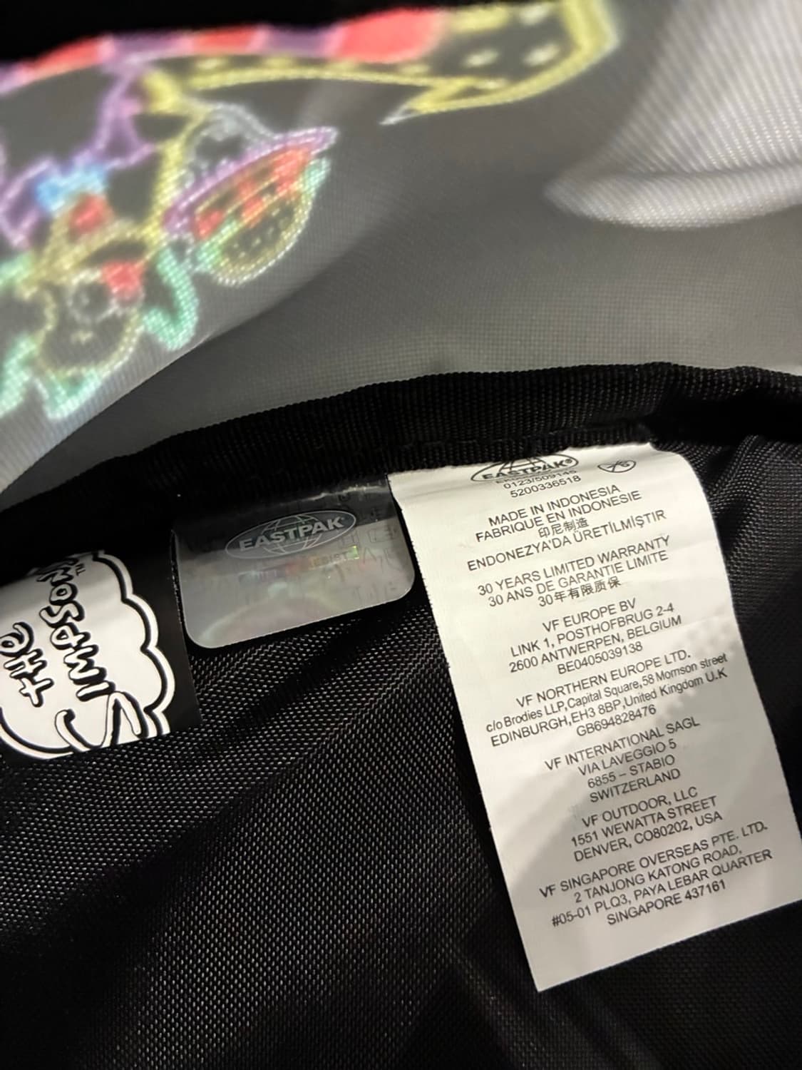 이스트백*심슨 콜라보 백팩 상품이미지6
