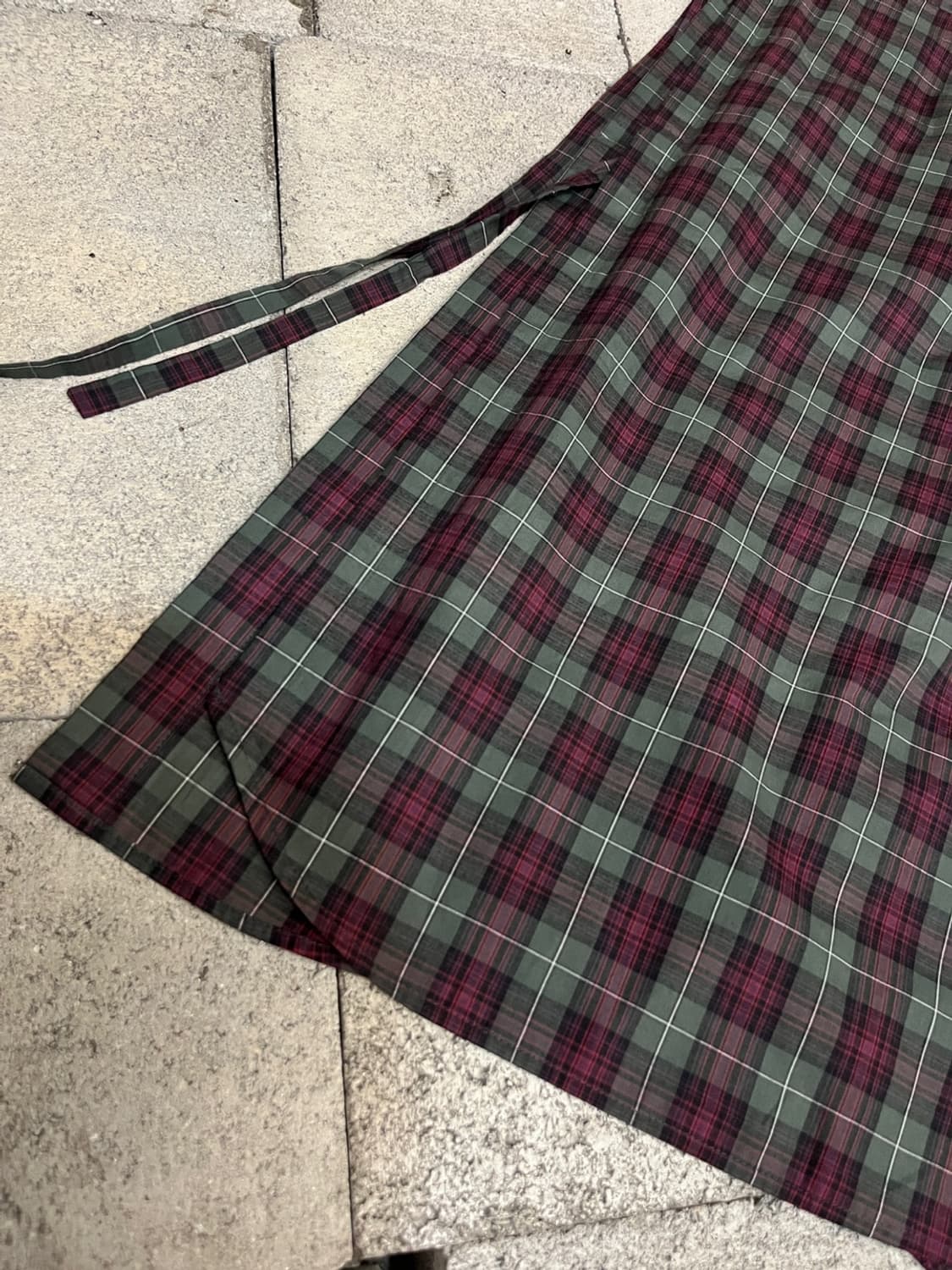 렉토 18fw 체크 랩 스커트 상품이미지2