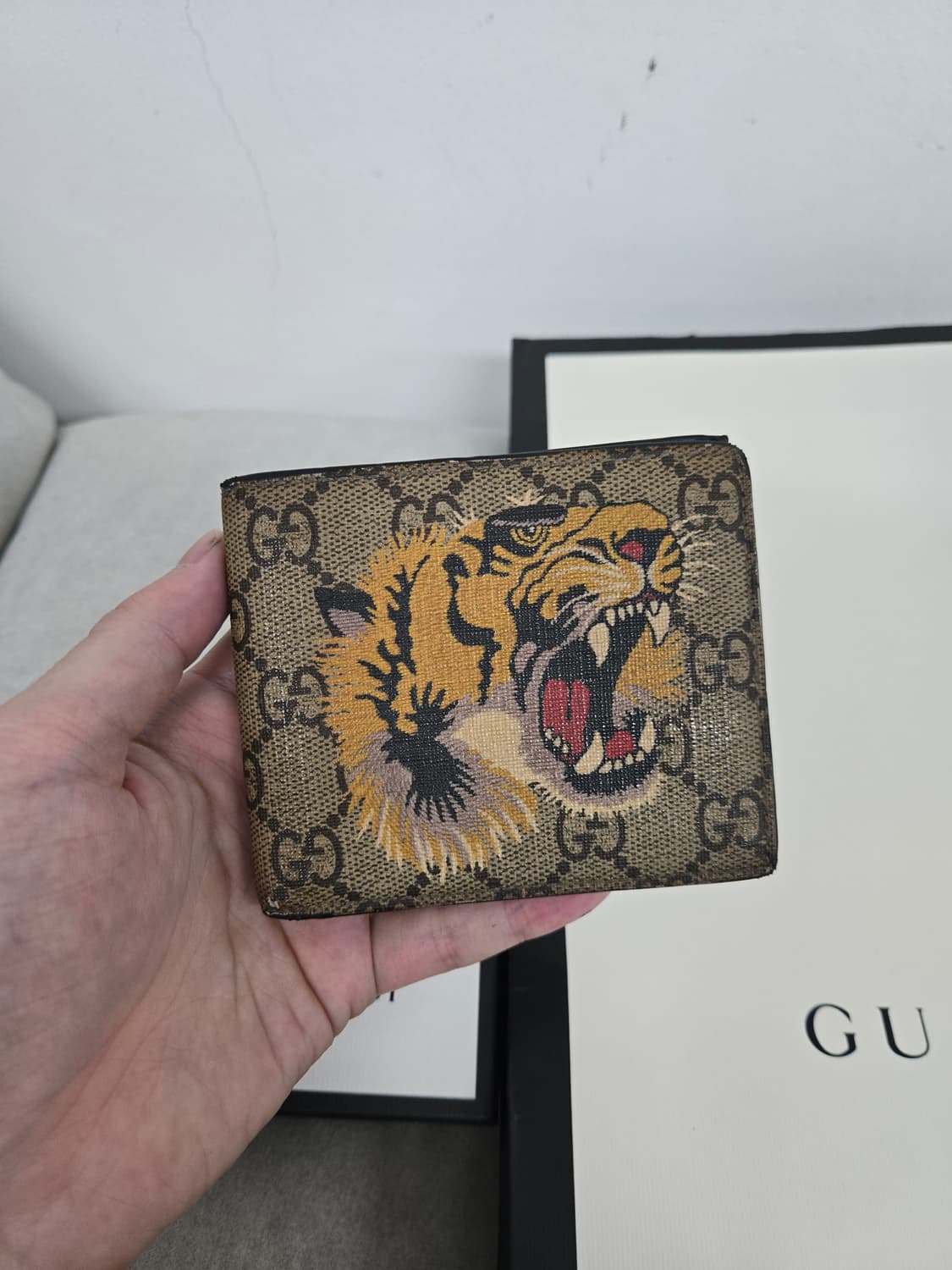 [보증서 정품]구찌 타이거 반지갑 상품이미지1
