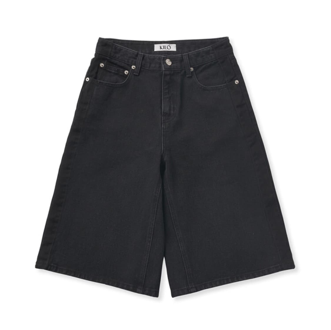 카일로 WIDE HALF JEANS_BLACK 상품이미지2